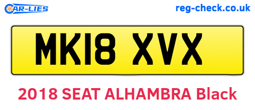 MK18XVX are the vehicle registration plates.