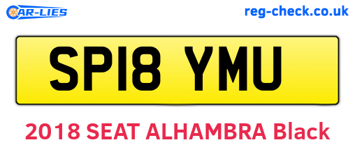 SP18YMU are the vehicle registration plates.