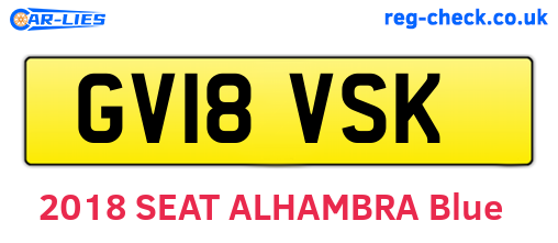 GV18VSK are the vehicle registration plates.