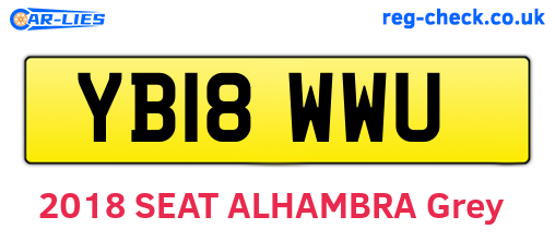 YB18WWU are the vehicle registration plates.