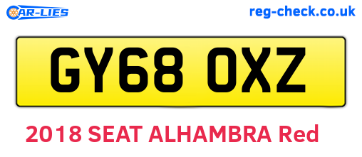 GY68OXZ are the vehicle registration plates.