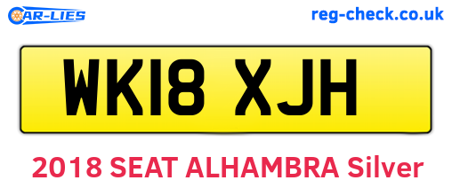 WK18XJH are the vehicle registration plates.