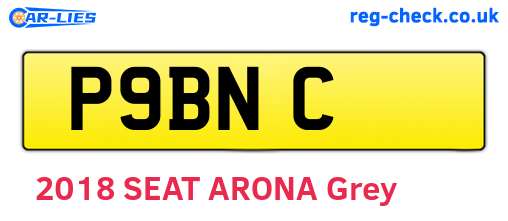 P9BNC are the vehicle registration plates.
