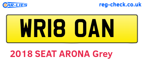WR18OAN are the vehicle registration plates.