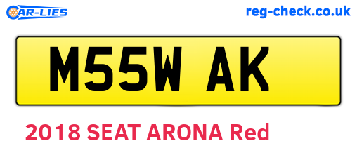 M55WAK are the vehicle registration plates.