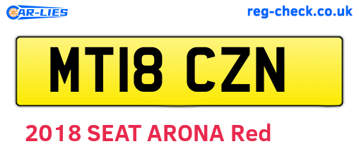 MT18CZN are the vehicle registration plates.
