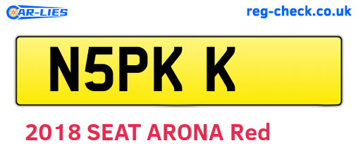 N5PKK are the vehicle registration plates.