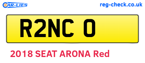 R2NCO are the vehicle registration plates.