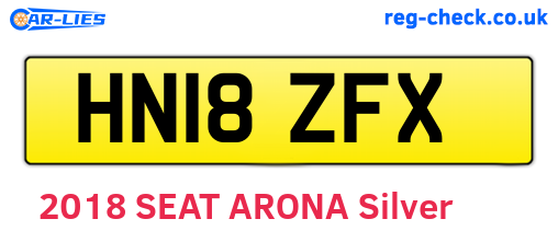 HN18ZFX are the vehicle registration plates.
