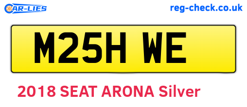 M25HWE are the vehicle registration plates.