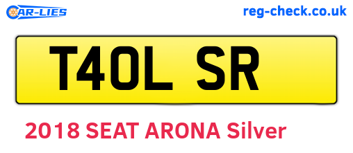 T40LSR are the vehicle registration plates.