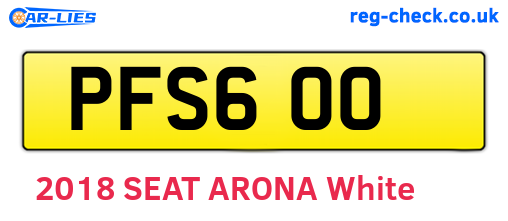 PFS600 are the vehicle registration plates.