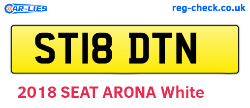 ST18DTN are the vehicle registration plates.