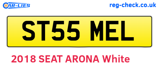 ST55MEL are the vehicle registration plates.