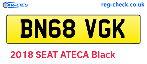 BN68VGK are the vehicle registration plates.