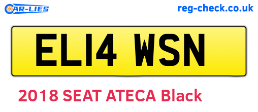 EL14WSN are the vehicle registration plates.