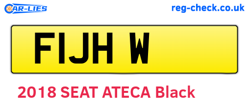F1JHW are the vehicle registration plates.