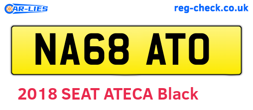 NA68ATO are the vehicle registration plates.