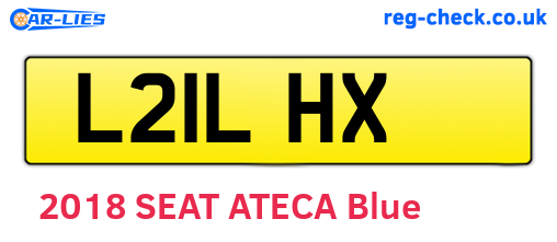L21LHX are the vehicle registration plates.
