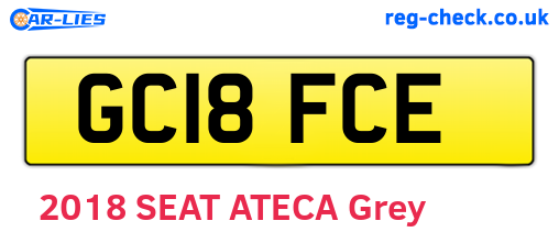 GC18FCE are the vehicle registration plates.