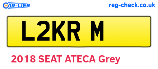 L2KRM are the vehicle registration plates.