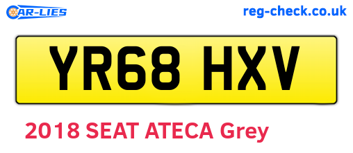 YR68HXV are the vehicle registration plates.
