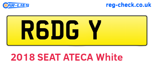 R6DGY are the vehicle registration plates.