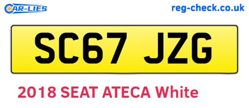 SC67JZG are the vehicle registration plates.