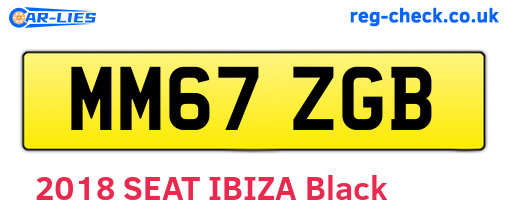 MM67ZGB are the vehicle registration plates.