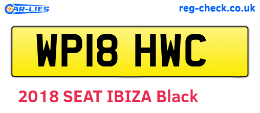 WP18HWC are the vehicle registration plates.