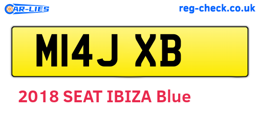 M14JXB are the vehicle registration plates.