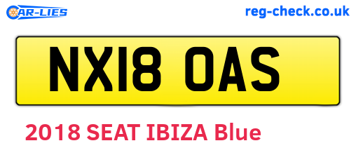 NX18OAS are the vehicle registration plates.