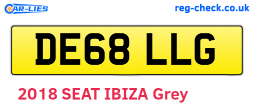 DE68LLG are the vehicle registration plates.