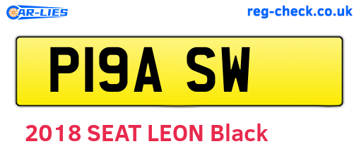 P19ASW are the vehicle registration plates.