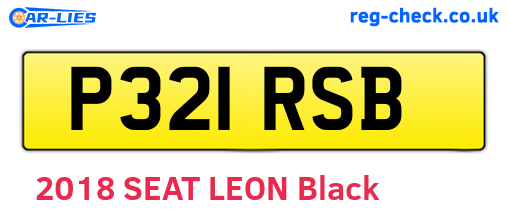 P321RSB are the vehicle registration plates.