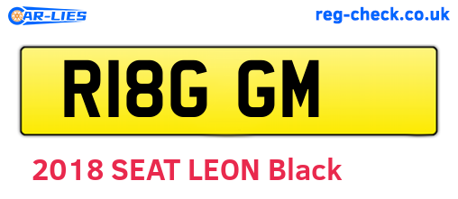 R18GGM are the vehicle registration plates.