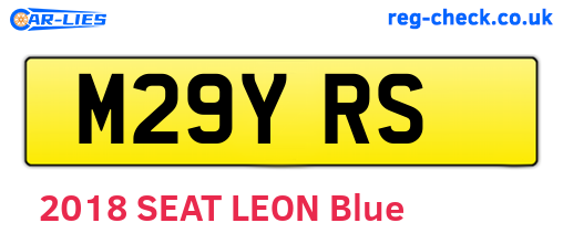 M29YRS are the vehicle registration plates.