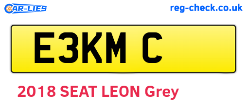 E3KMC are the vehicle registration plates.