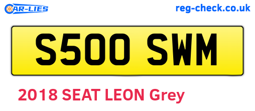 S500SWM are the vehicle registration plates.