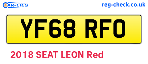 YF68RFO are the vehicle registration plates.