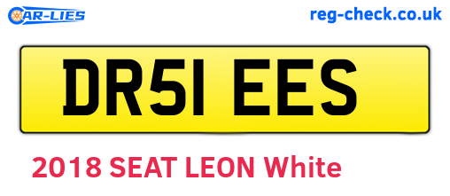 DR51EES are the vehicle registration plates.