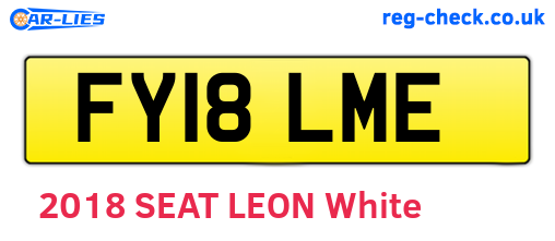 FY18LME are the vehicle registration plates.