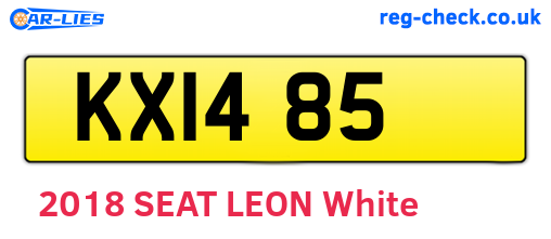 KXI485 are the vehicle registration plates.