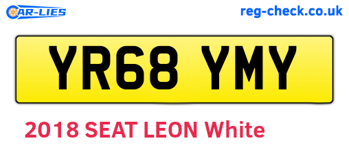 YR68YMY are the vehicle registration plates.