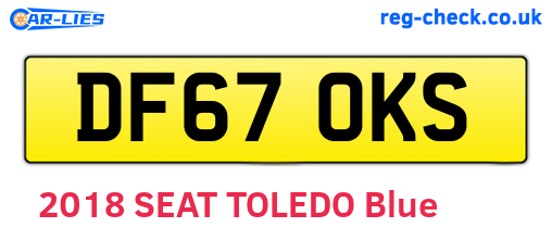DF67OKS are the vehicle registration plates.