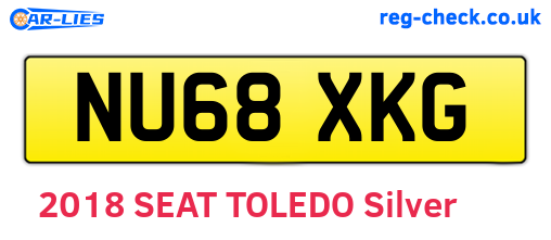 NU68XKG are the vehicle registration plates.