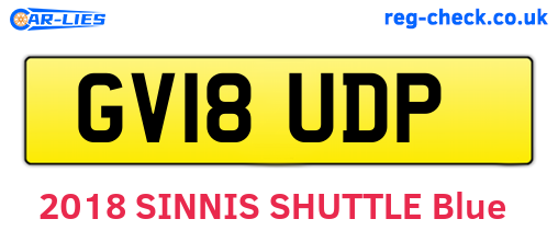 GV18UDP are the vehicle registration plates.