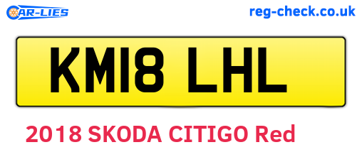 KM18LHL are the vehicle registration plates.