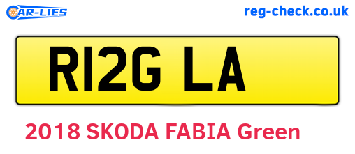 R12GLA are the vehicle registration plates.
