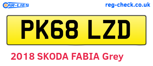 PK68LZD are the vehicle registration plates.